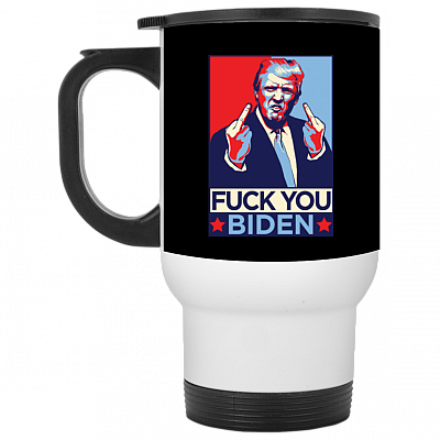14 oz. White Travel Mug