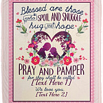 Blessed Are Those Who Spoil Snuggle Grandmother, White, Cozy Plush Fleece Blanket - 50x60