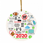 2020 Year Of The Quarantine Funny Quarantine Pandemic Decorative Circle Christmas Tree Ornament Keepsake, White, Circle Ornament 2020 Year Of The Quarantine Funny Quarantine Pandemic Decorative Circle Christmas Tree Ornament Keepsake, White, Circle Ornament