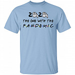 Friends TV Show 2020 The One With The Pandemic Where We Were Quarantined Christmas T-shirt, Light Blue, Unisex T-Shirt