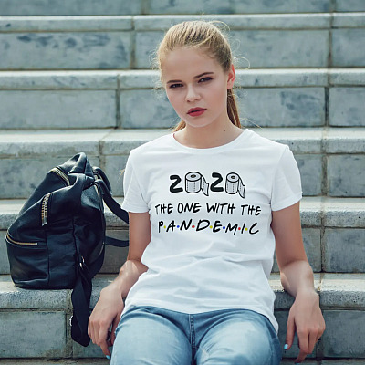 Alternative view of Friends TV Show 2020 The One With The Pandemic Where We Were Quarantined Christmas T-shirt