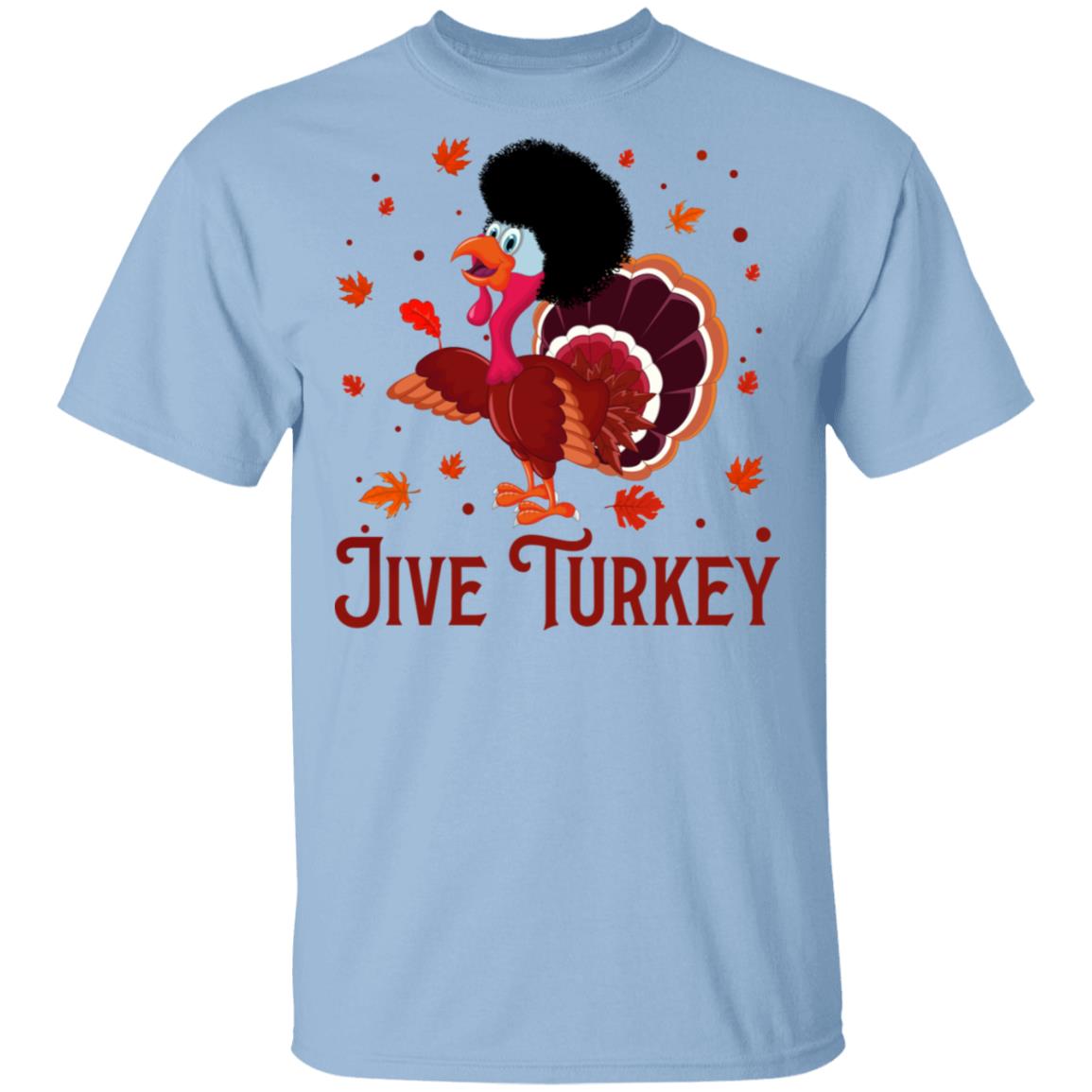 Retro Vintage Jive Turkey T-Shirt - Funny Thanksgiving Holiday Gifts Shirt, Light Blue, Unisex T-Shirt