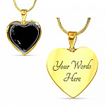 To My Daughter Im Your Dad Emotional Father Daughter Quotes Heart Pendant Necklace - Heart Luxury Necklace (Gold Plated)