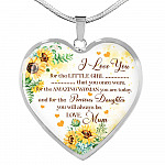 I Love You For The Little Girl That You Once Were For The Amazing Woman You Are Today Heart Pendant Necklace - Heart Luxury Necklace (Silver)
