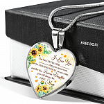 I Love You For The Little Girl That You Once Were For The Amazing Woman You Are Today Heart Pendant Necklace - Heart Luxury Necklace (Silver)