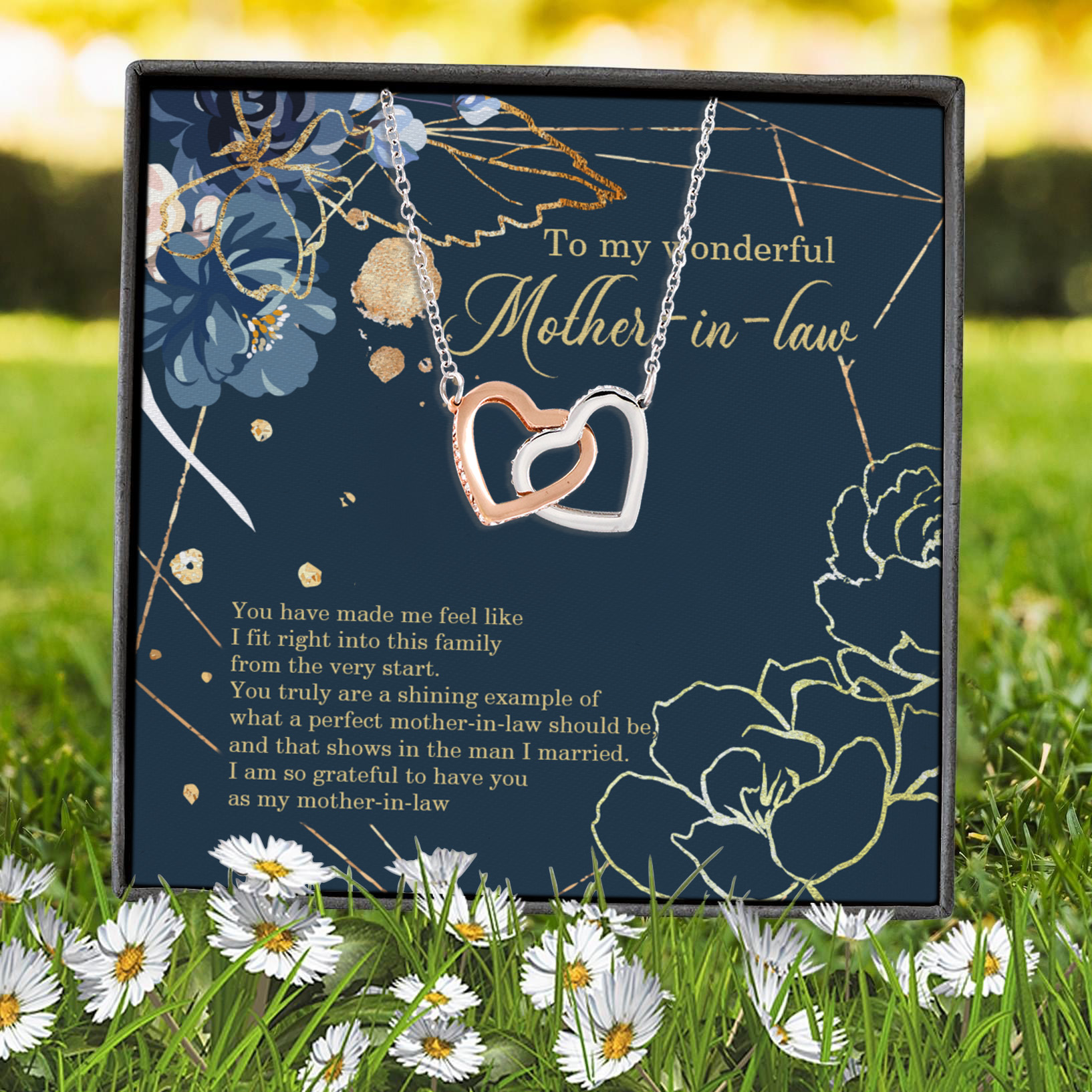 17Th. Wonderful Mother In Law Interlocking Hearts Necklace 7