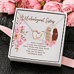 8O_ Unbiological Sisters(4) Interlocking Hearts Necklace 4