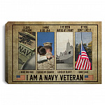 Navy Veteran I Love Freedom, White, 0.75'' Framed Canvas Navy Veteran I Love Freedom, White, 0.75'' Framed Canvas