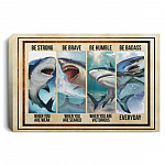 1N.Be Strong Be Brave Be Humble (6), White, 0.75'' Framed Canvas