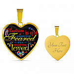 Autism Is Not A Word To Be Feared It's a Person To Be Loved Heart Pendant Necklace - Heart Luxury Necklace (Gold Plated)