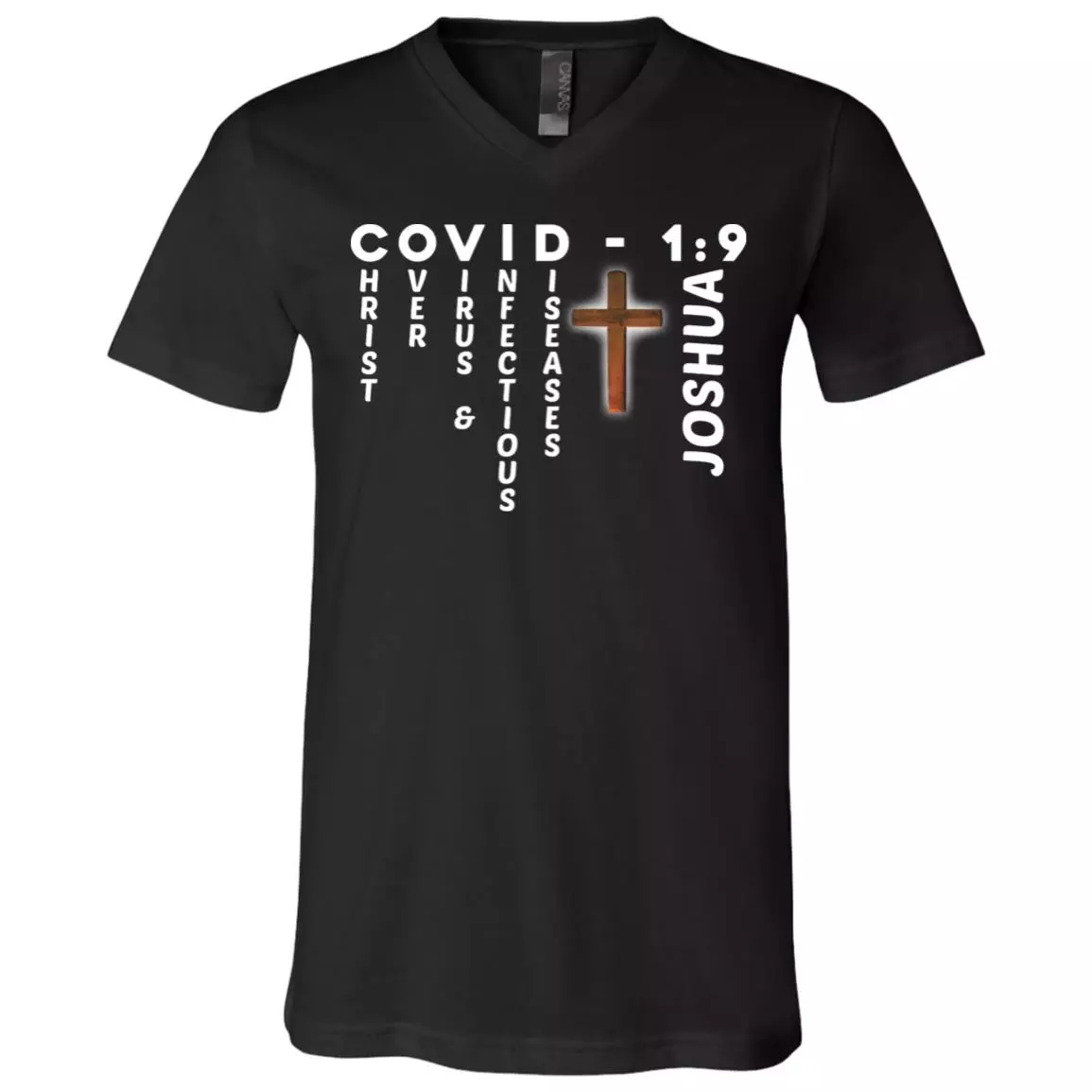 Shirt, Black, V-Neck T-Shirt