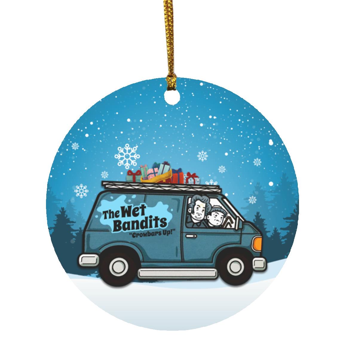 The Wet Bandits Crowbars Up, White, Circle Ornament The Wet Bandits Crowbars Up, White, Circle Ornament