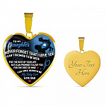 From Dad To My Daughter Never Forget That I Love You I Can't Promise To Be Here Luxury Heart Pendant Necklace - Heart Luxury Necklace (Gold Plated)