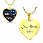 From Dad To My Daughter Never Forget That I Love You I Can't Promise To Be Here Luxury Heart Pendant Necklace - Heart Luxury Necklace (Gold Plated)