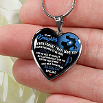 From Dad To My Daughter Never Forget That I Love You I Can't Promise To Be Here Luxury Heart Pendant Necklace - Heart Luxury Necklace (Silver)