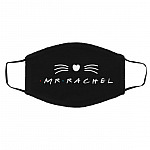 Mr Rachel Mrs Ross Couple Friends, Black, Cloth Face Cover – Medium/Large
