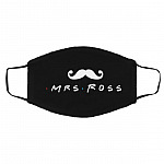Mrs Ross Mr Rachel Couple, Black, Cloth Face Cover – Medium/Large