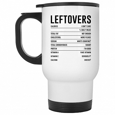 14 oz. White Travel Mug