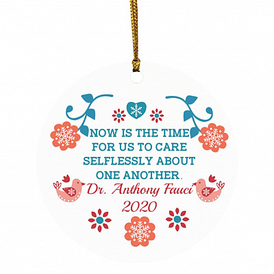 1N.Now Is The Time For Us, White, Circle Ornament
