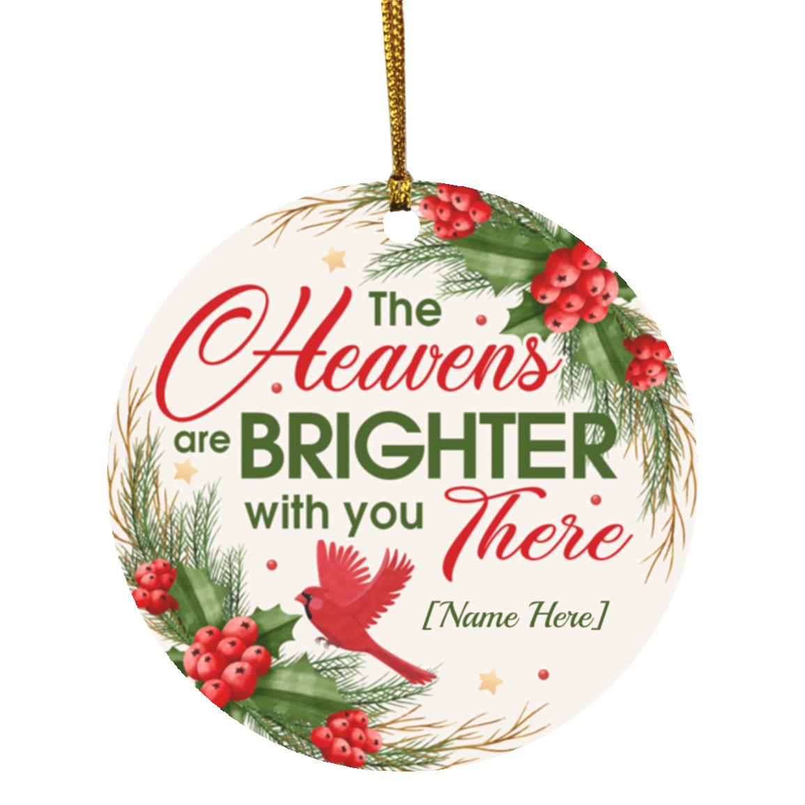 Personalized Cardinal Circle Ornament, White, Circle Ornament Personalized Cardinal Circle Ornament, White, Circle Ornament