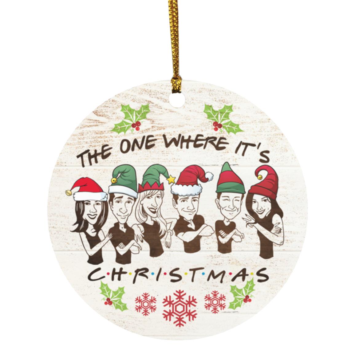 The One Where It's Christmas Ornament, White, Circle Ornament The One Where It's Christmas Ornament, White, Circle Ornament
