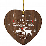 SUBORNH Heart Ornament, White, Heart Ornament