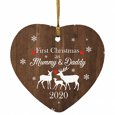 SUBORNH Heart Ornament, White, Heart Ornament