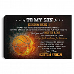 Personalized Basketball Mom To My Son Canvas, White, 0.75'' Framed Canvas Personalized Basketball Mom To My Son Canvas, White, 0.75'' Framed Canvas
