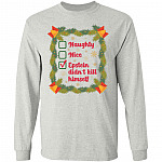 Naughty Nice Epstein Sweatshirt - Long Sleeve, Ash, Long Sleeve
