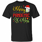 Merry Pandemic X-mess T-shirt, Black, Unisex T-Shirt