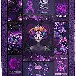 Pancreatic Cancer Awareness Fleece Blanket, White, Cozy Plush Fleece Blanket - 50x60