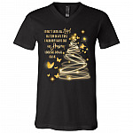 I Don't Need An Angel On Top Of My Tree, Black, V-Neck T-Shirt