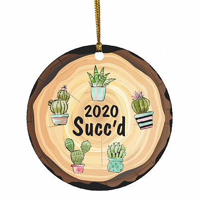 71 HG. 2020 Succ'd (3), White, Circle Ornament