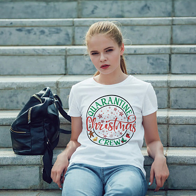 Alternative view of Quarantine Christmas Crew Matching Christmas For Family T-Shirt - Holiday Pajamas Family 2020 Tee Shirt