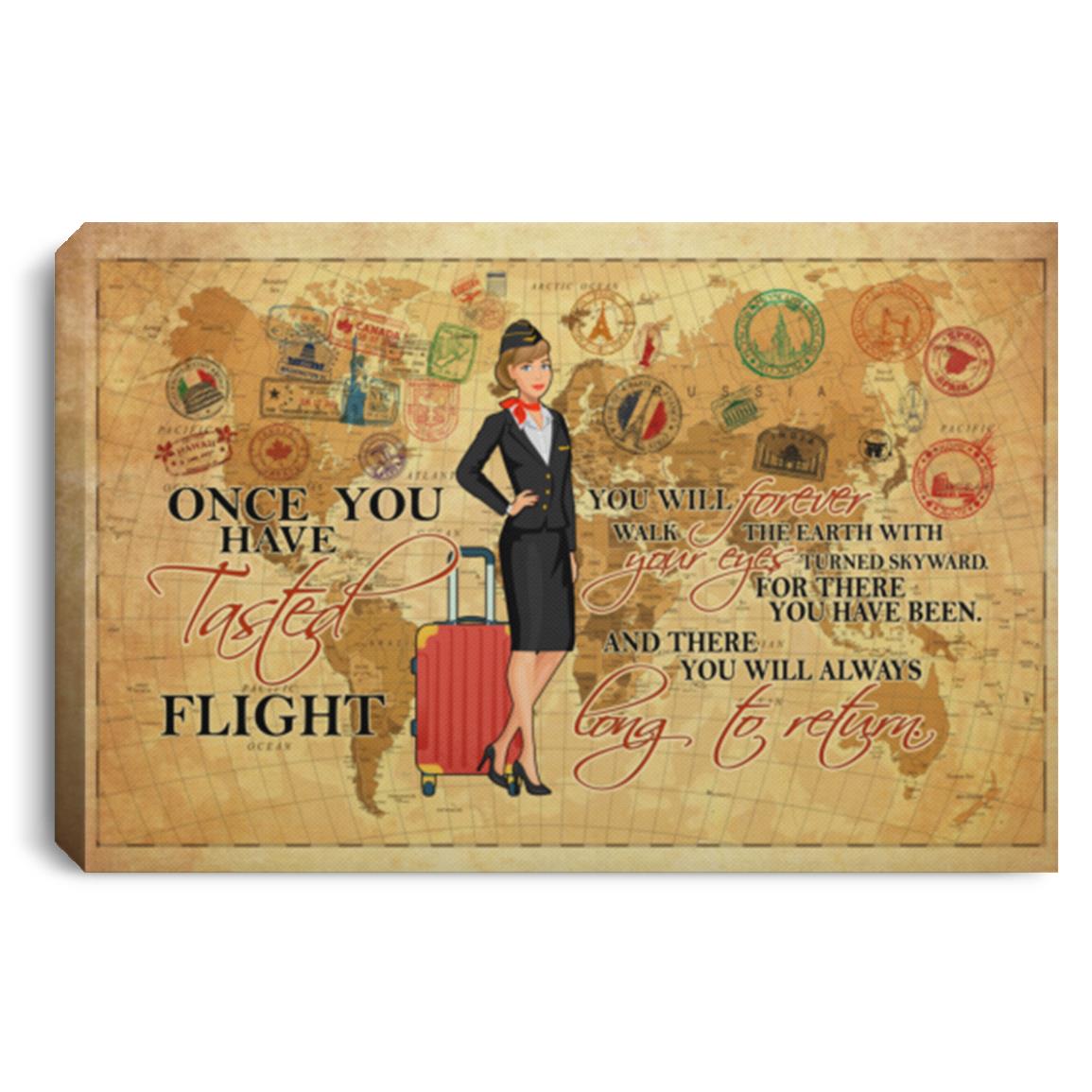 Once You Have Tasted Flight You, White, 0.75'' Framed Canvas Once You Have Tasted Flight You, White, 0.75'' Framed Canvas
