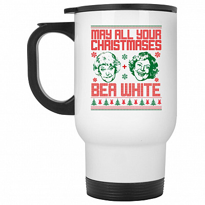 14 oz. White Travel Mug