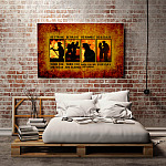 Proud Firefighter Life Be Strong Be Brave Be Humble Be Badass Canvas Poster - Shades Of Firefighter Wall Art Mockup
