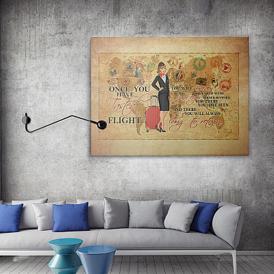 Alternative view of Once You Have Tasted Flight You Will Forever Walk The Earth With Your Eyes Framed Canvas - Unframed Poster
