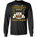 Full Of Christmas Spirit Hoodie, Black, Long Sleeve
