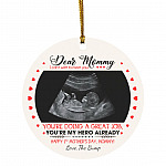 Personalized Photo Dear Mommy Custom Image, White, Circle Ornament Personalized Photo Dear Mommy Custom Image, White, Circle Ornament