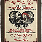 7VT. My Only Love Turn Back The Clock Jack Sally-customized Personalized My Only Love Blanket, White, Cozy Plush Fleece Blanket - 50x60