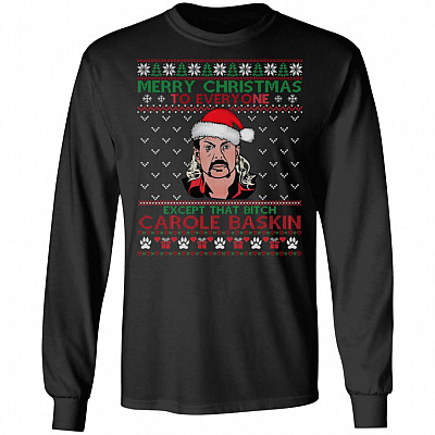 Merry Christmas Everyone Hoodie, Black, Long Sleeve