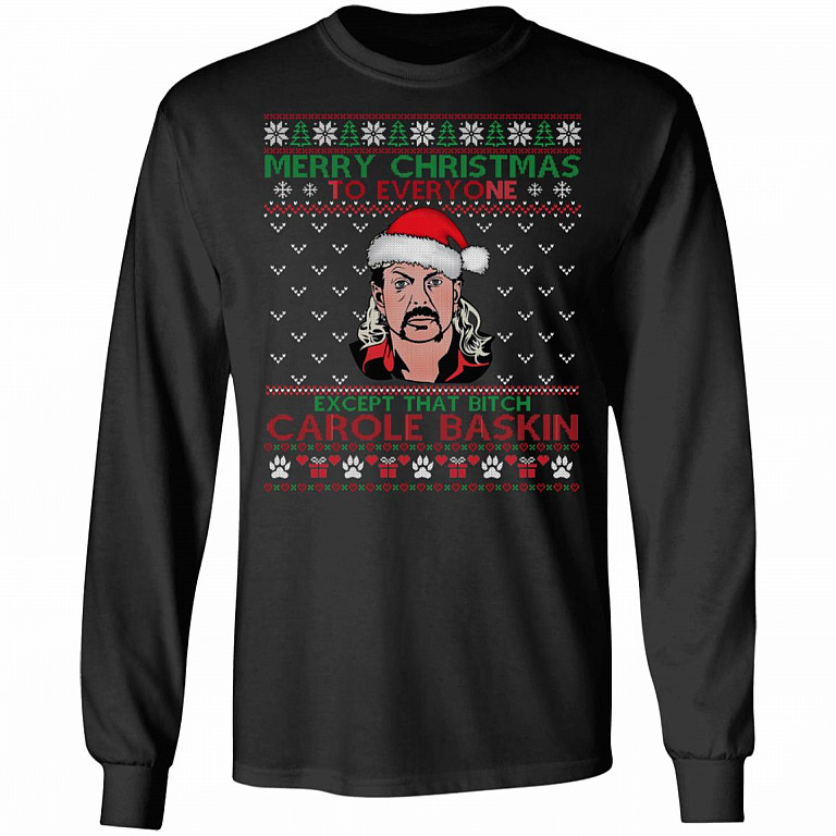 Merry Christmas Everyone Hoodie, Black, Long Sleeve