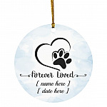 Personalized Forever Love Ornament, White, Circle Ornament Personalized Forever Love Ornament, White, Circle Ornament