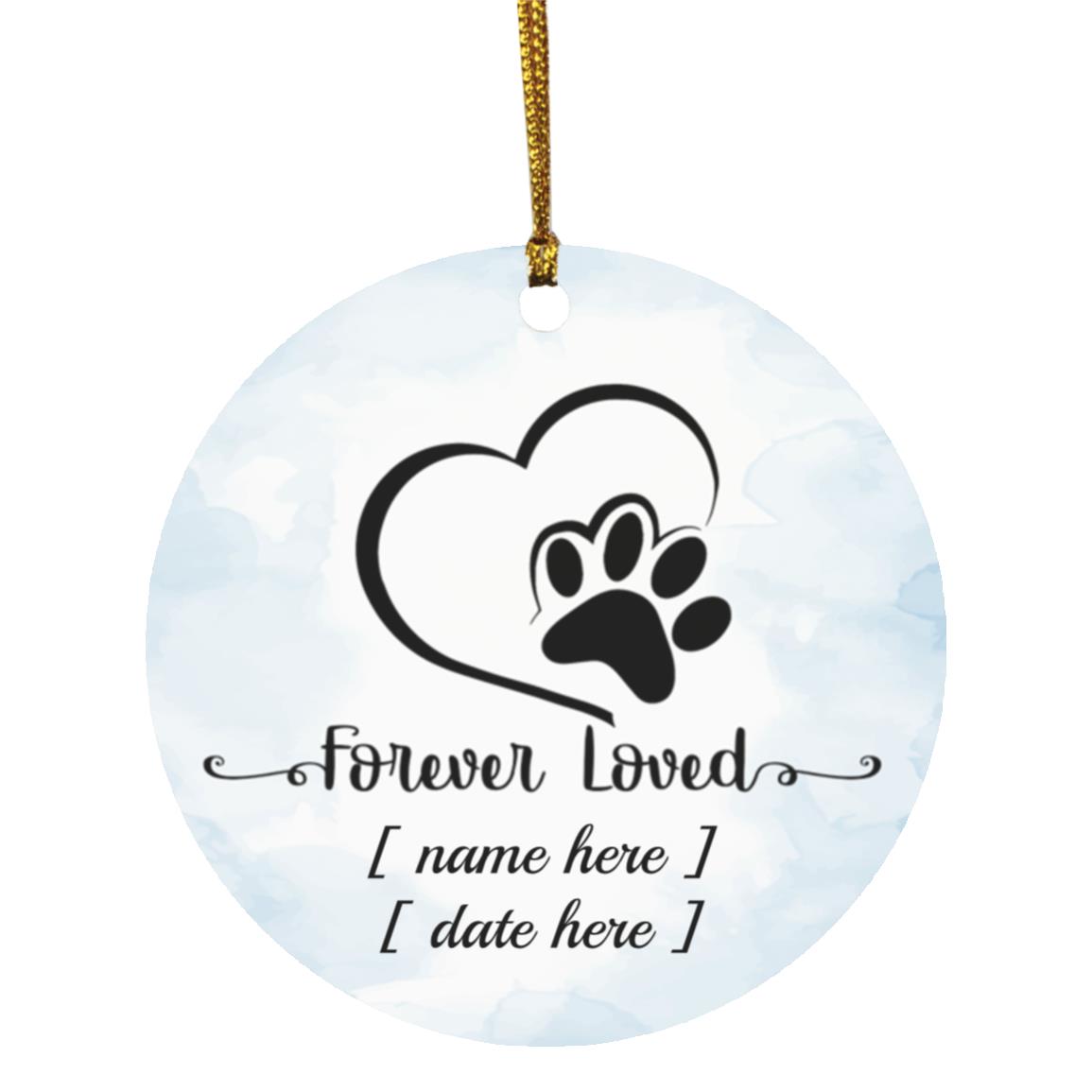 Personalized Forever Love Ornament, White, Circle Ornament Personalized Forever Love Ornament, White, Circle Ornament