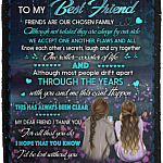 To My Best Friend Blanket, White, Cozy Plush Fleece Blanket - 50x60