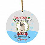 Personalized Photo Dear Santa, White, Circle Ornament Personalized Photo Dear Santa, White, Circle Ornament