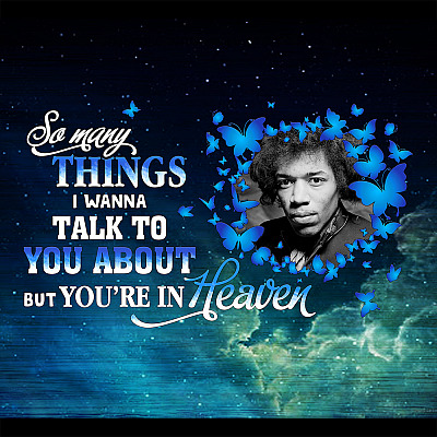 Alternative view of Personalized Photo So Many Things I Wanna To Talk To You About But You're In Heaven Framed Canvas - Unframed Poster