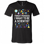 Forget Princess I Want To Be, Black, V-Neck T-Shirt