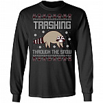 Trashing Through The Snow Hoodie, Black, Long Sleeve